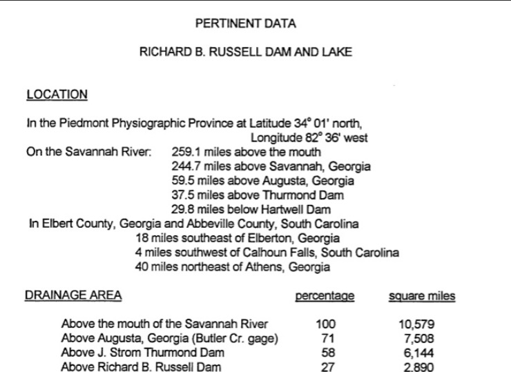 Richard B Russell Lake