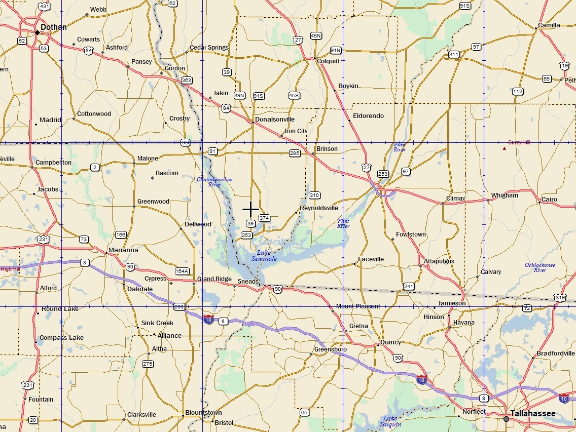 Lake Seminole (Jim Woodruff) w/roadmap